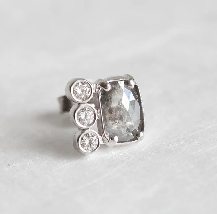 Earrings Lolita Salt Pepper Diamond Stud Earrings Capucinne