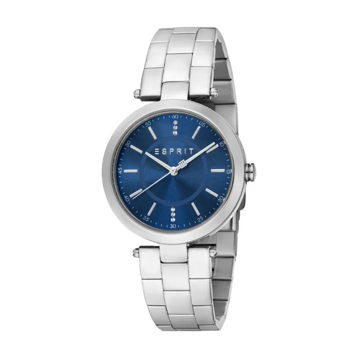 ESPRIT Womens Silver Watch with Dark Blue Dial and Stainless Steel Bracelet Esprit Bracelets ESPRIT Womens Silver Watch with Dark Blue Dial and Stainless Steel Bracelet Esprit Bracelets