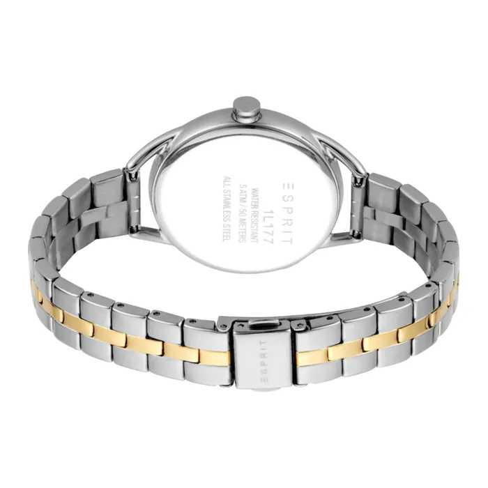 Esprit Women Watch Two Tone Silver Gold Color Case Silver Dial Two Tone Silver Gold Color Stainless Steel Metal Bracelet Esprit Bracelets Esprit Women Watch Two Tone Silver Gold Color Case Silver Dial Two Tone Silver Gold Color Stainless Steel Metal Bracelet Esprit Bracelets