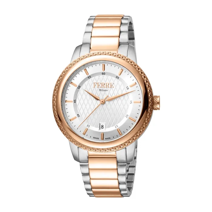 Ferre Milano Bracelets Ferre Milano MenS Watch With Bracelet Rose Gold Bezel Ferre Milano Bracelets Ferre Milano MenS Watch With Bracelet Rose Gold Bezel