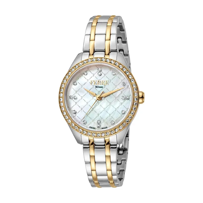 Ferre Milano Ferre Milano Ladies Watch Two Tone Case Bracelet With Mother Of Pearl Dial Bracelets Ferre Milano Ferre Milano Ladies Watch Two Tone Case Bracelet With Mother Of Pearl Dial Bracelets