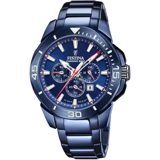 Festina Bracelets Festina Mens Blue Stainless Steel Watch