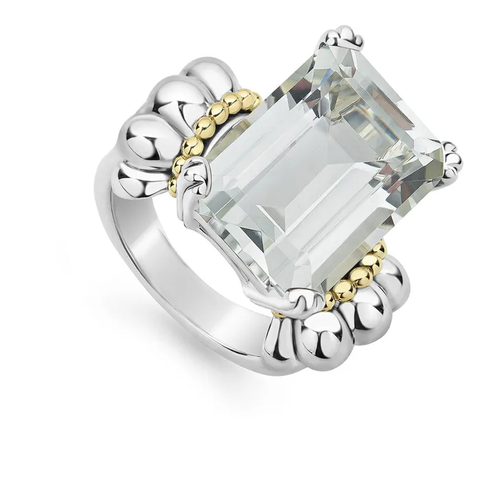 Glacier Large EmeraldCut White Topaz Ring LAGOS Rings