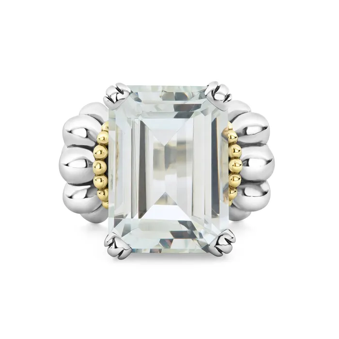 Glacier Large EmeraldCut White Topaz Ring LAGOS Rings Glacier Large EmeraldCut White Topaz Ring LAGOS Rings