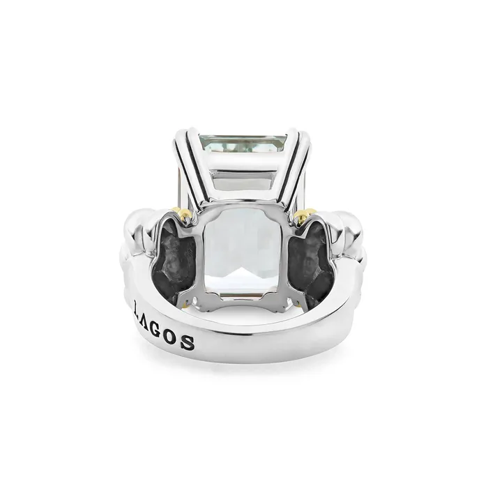Glacier Large EmeraldCut White Topaz Ring LAGOS Rings Glacier Large EmeraldCut White Topaz Ring LAGOS Rings