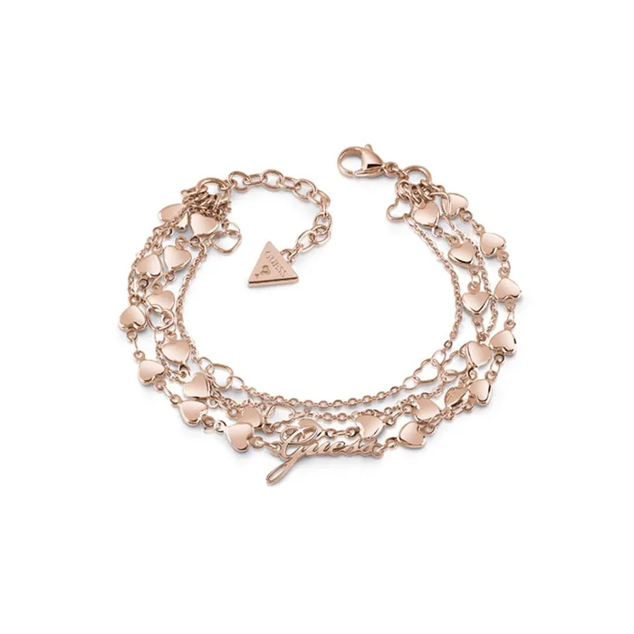 Guess Bracelets Guess Bracelet With Four Multi Heart Rows