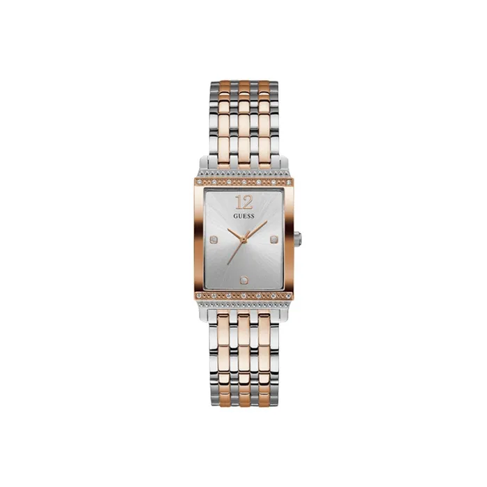 Guess Bracelets Guess Ladies 2 Tone Stainless Steel Watch Silver Color Dial With 2Tone Metal Bracelet Guess Bracelets Guess Ladies 2 Tone Stainless Steel Watch Silver Color Dial With 2Tone Metal Bracelet