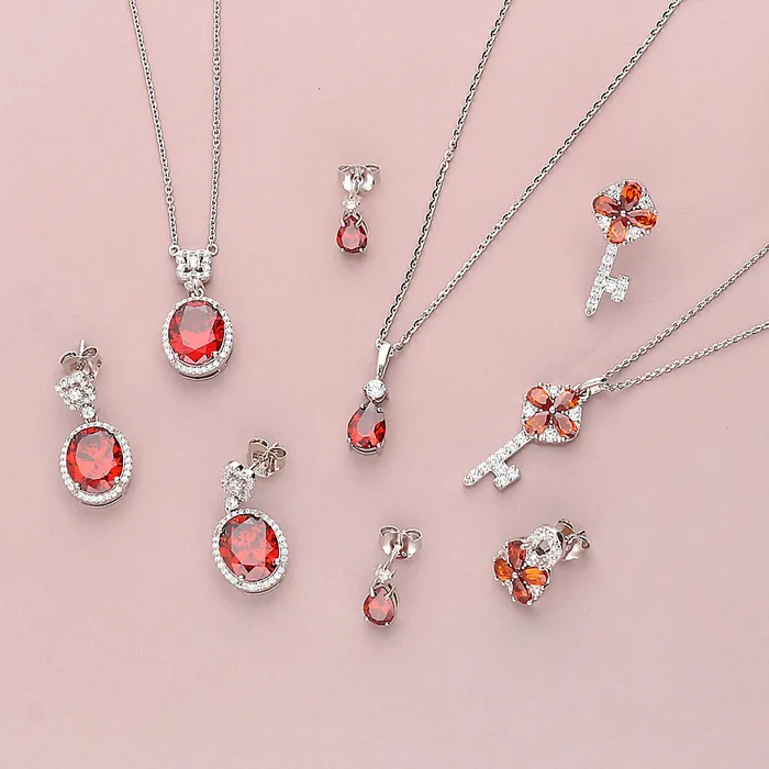 Halo Clover Oval CZ Necklace in Sterling Silver BERRICLE Necklaces