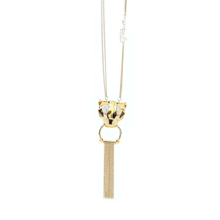 Just Cavalli Just Cavalli Necklace Ip Gold With Tiger Head Pendant Dangling Style Necklaces Just Cavalli Just Cavalli Necklace Ip Gold With Tiger Head Pendant Dangling Style Necklaces