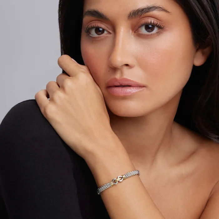 Lagos Bracelets Derby TwoTone Caviar Buckle Bracelet 6mm Lagos Bracelets Derby TwoTone Caviar Buckle Bracelet 6mm