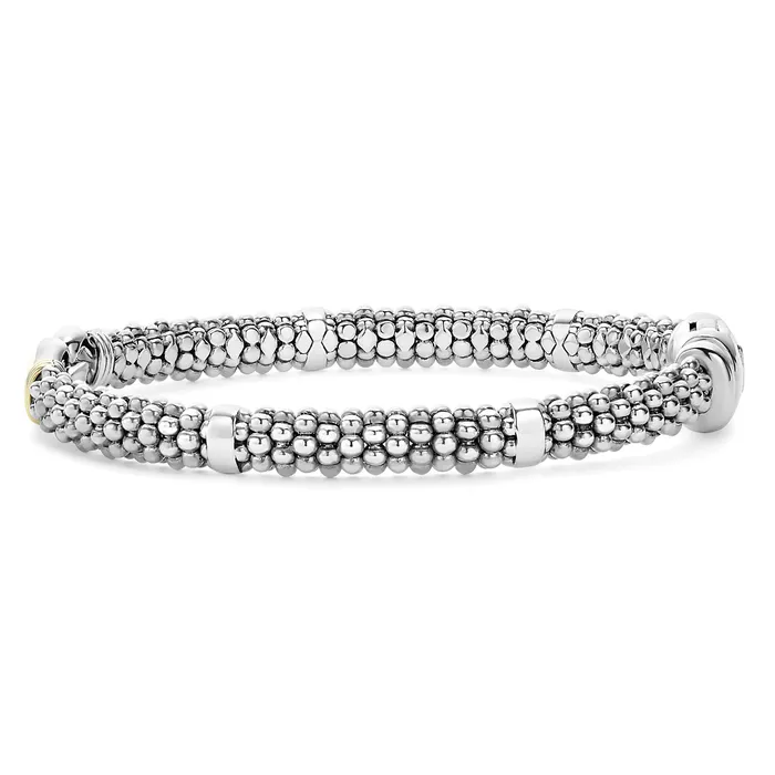 Lagos Bracelets Derby TwoTone Caviar Buckle Bracelet 6mm Lagos Bracelets Derby TwoTone Caviar Buckle Bracelet 6mm