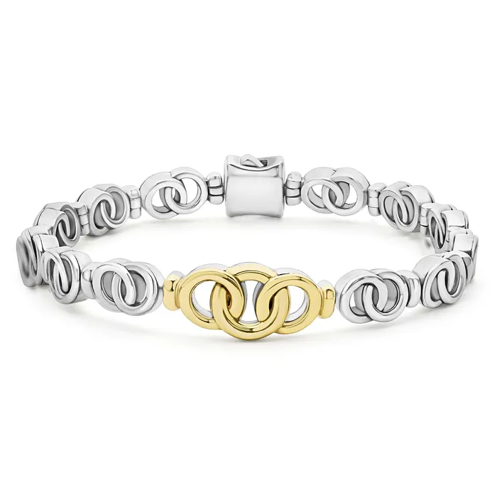 LAGOS Bracelets Smart Caviar TwoTone Interlocking Bracelet Gift Set LAGOS Bracelets Smart Caviar TwoTone Interlocking Bracelet Gift Set