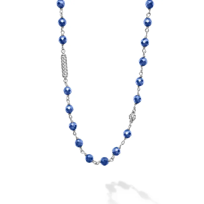 LAGOS Caviar Icon Long Ultramarine Ceramic Beaded Necklace Necklaces