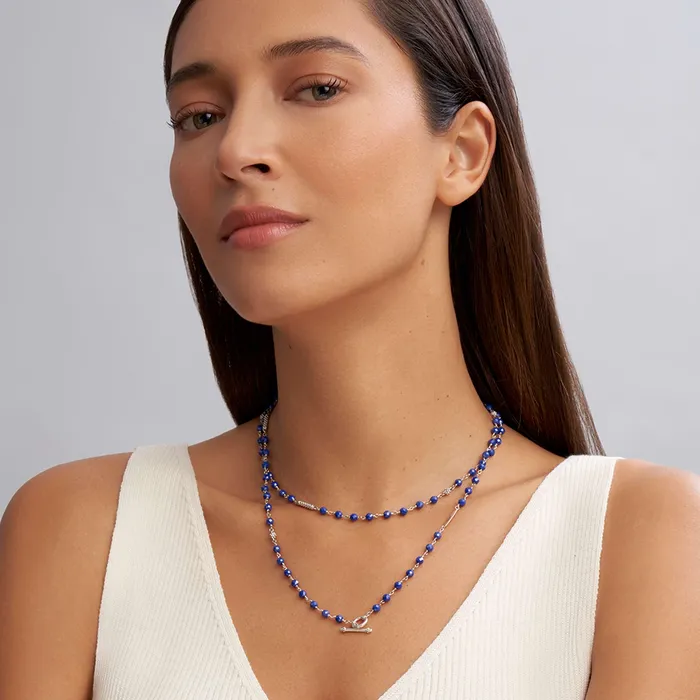LAGOS Caviar Icon Long Ultramarine Ceramic Beaded Necklace Necklaces LAGOS Caviar Icon Long Ultramarine Ceramic Beaded Necklace Necklaces