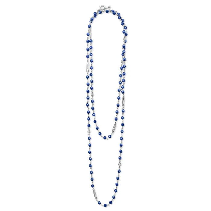 LAGOS Caviar Icon Long Ultramarine Ceramic Beaded Necklace Necklaces LAGOS Caviar Icon Long Ultramarine Ceramic Beaded Necklace Necklaces