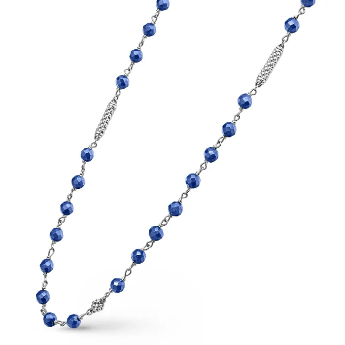 LAGOS Caviar Icon Long Ultramarine Ceramic Beaded Necklace Necklaces LAGOS Caviar Icon Long Ultramarine Ceramic Beaded Necklace Necklaces
