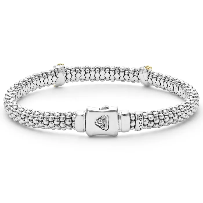 LAGOS Caviar Lux Double X Caviar Diamond Bracelet 6mm Bracelets LAGOS Caviar Lux Double X Caviar Diamond Bracelet 6mm Bracelets