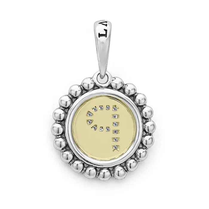 lagosdev Charm Necklaces Signature Caviar Diamond P Initial Charm lagosdev Charm Necklaces Signature Caviar Diamond P Initial Charm