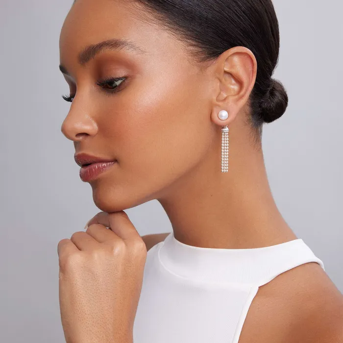 LAGOS Earrings Signature Caviar Pearl Tassel FrontBack Drop Earrings LAGOS Earrings Signature Caviar Pearl Tassel FrontBack Drop Earrings