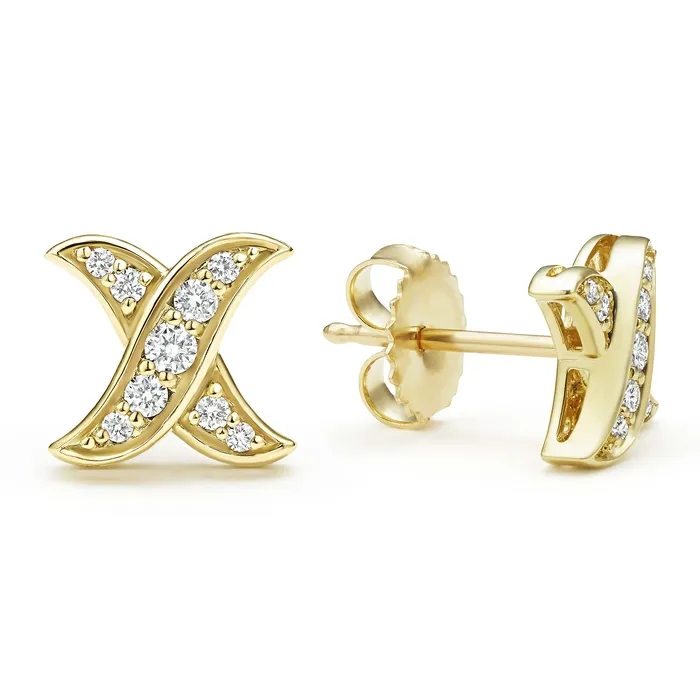 LAGOS Embrace 18K Gold X Diamond Stud Earrings Earrings LAGOS Embrace 18K Gold X Diamond Stud Earrings Earrings