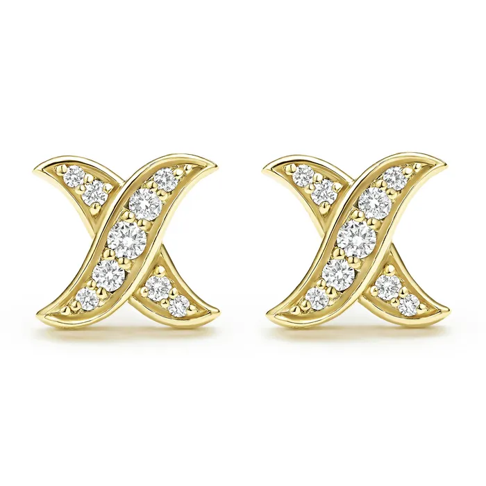 LAGOS Embrace 18K Gold X Diamond Stud Earrings Earrings LAGOS Embrace 18K Gold X Diamond Stud Earrings Earrings