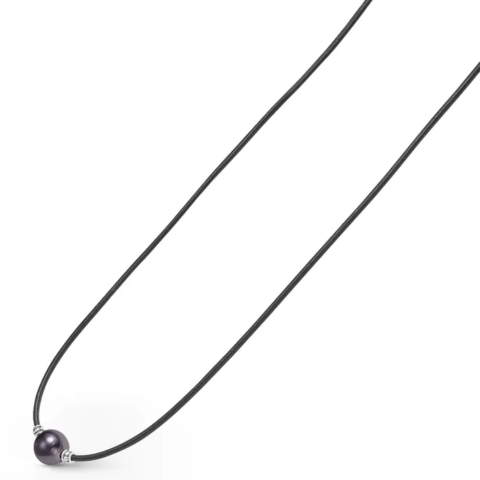 LAGOS Necklaces Anthem Single Tahitian Black Pearl Necklace LAGOS Necklaces Anthem Single Tahitian Black Pearl Necklace