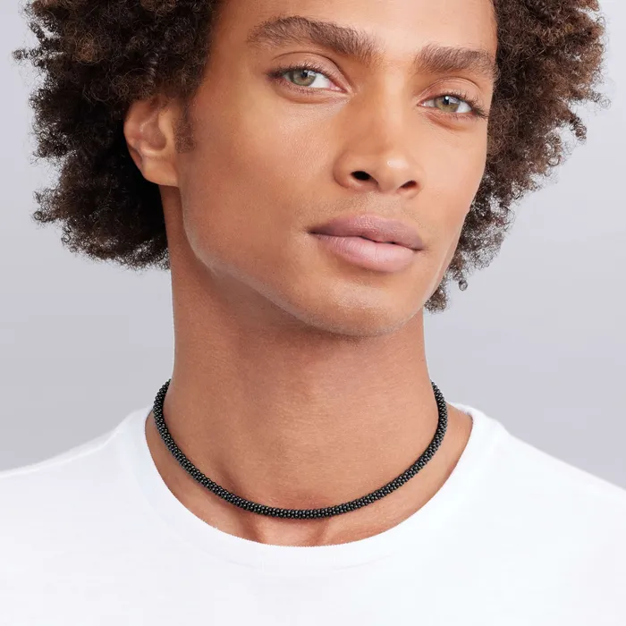 Lagos Necklaces Black Caviar Black Ceramic Beaded Necklace 5mm Lagos Necklaces Black Caviar Black Ceramic Beaded Necklace 5mm
