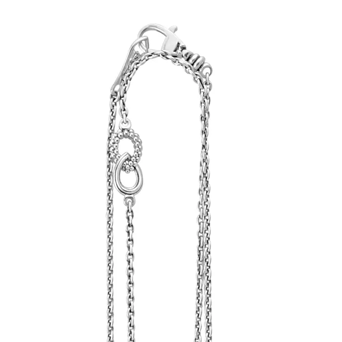 Lagos Necklaces Signature Caviar Fluted Link Station Necklace Lagos Necklaces Signature Caviar Fluted Link Station Necklace