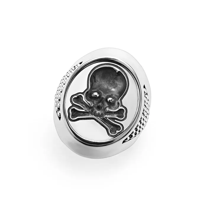 LAGOS Rings Anthem Silver Skull Signet Ring