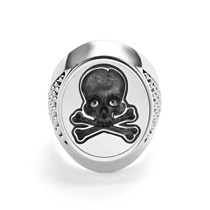 LAGOS Rings Anthem Silver Skull Signet Ring LAGOS Rings Anthem Silver Skull Signet Ring