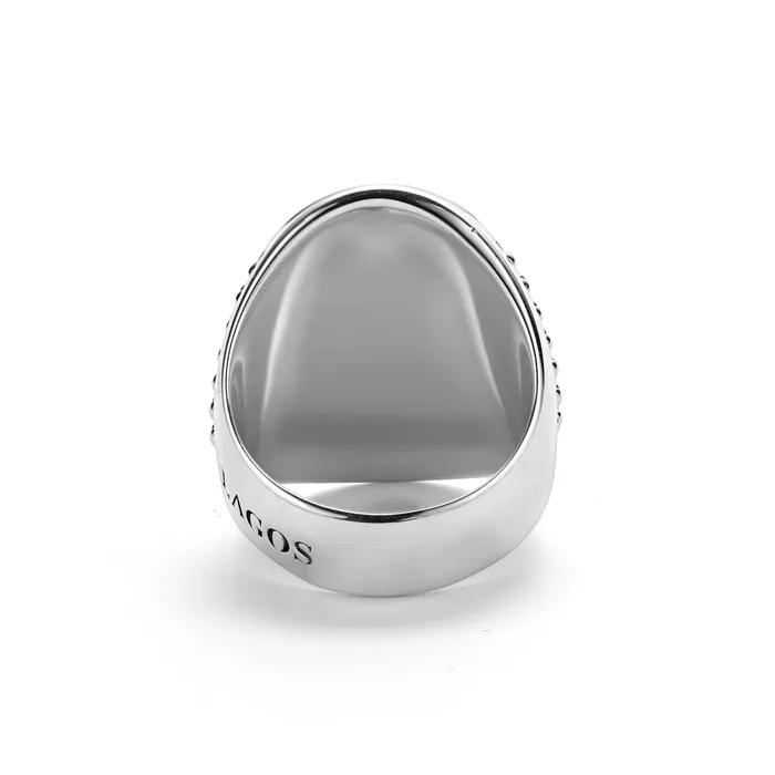 LAGOS Rings Anthem Silver Skull Signet Ring LAGOS Rings Anthem Silver Skull Signet Ring