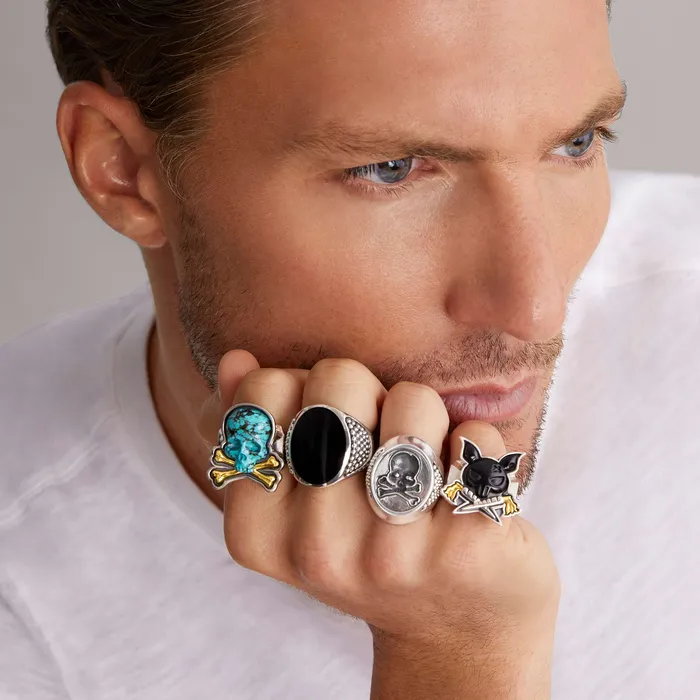 LAGOS Rings Anthem Silver Skull Signet Ring LAGOS Rings Anthem Silver Skull Signet Ring