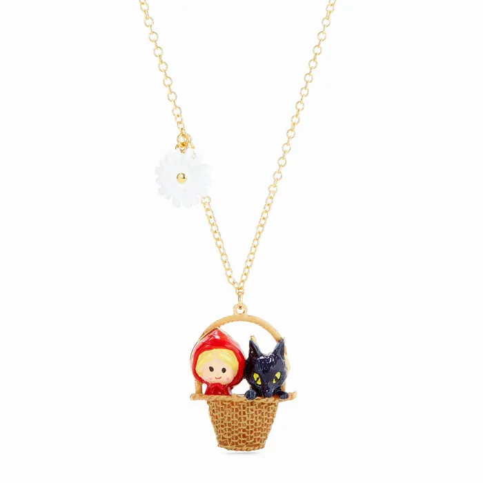 Les Nereides Basket Little Red Riding Hood And Big Bad Wolf Pendant Necklace Les Nereides Necklaces Les Nereides Basket Little Red Riding Hood And Big Bad Wolf Pendant Necklace Les Nereides Necklaces