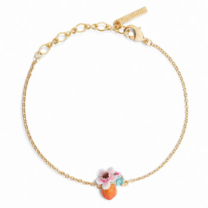 Les Nereides Bracelets Les Nereides Apricot And Flower Fine Bracelet
