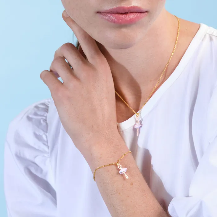 Les Nereides Bracelets Les Nereides Lilac And White Mini Ballerina Fine Bracelet Les Nereides Bracelets Les Nereides Lilac And White Mini Ballerina Fine Bracelet