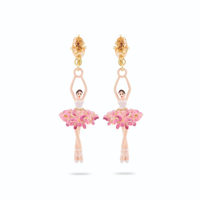 Les Nereides Earrings Les Nereides Ballerina Stone and Enameled Flower Bouquet Post Earrings Les Nereides Earrings Les Nereides Ballerina Stone and Enameled Flower Bouquet Post Earrings