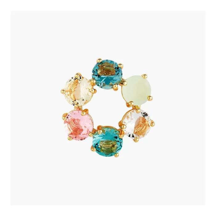 Les Nereides Earrings Les Nereides La Diamantine Acqua Azzura Hoops Post Earrings Les Nereides Earrings Les Nereides La Diamantine Acqua Azzura Hoops Post Earrings