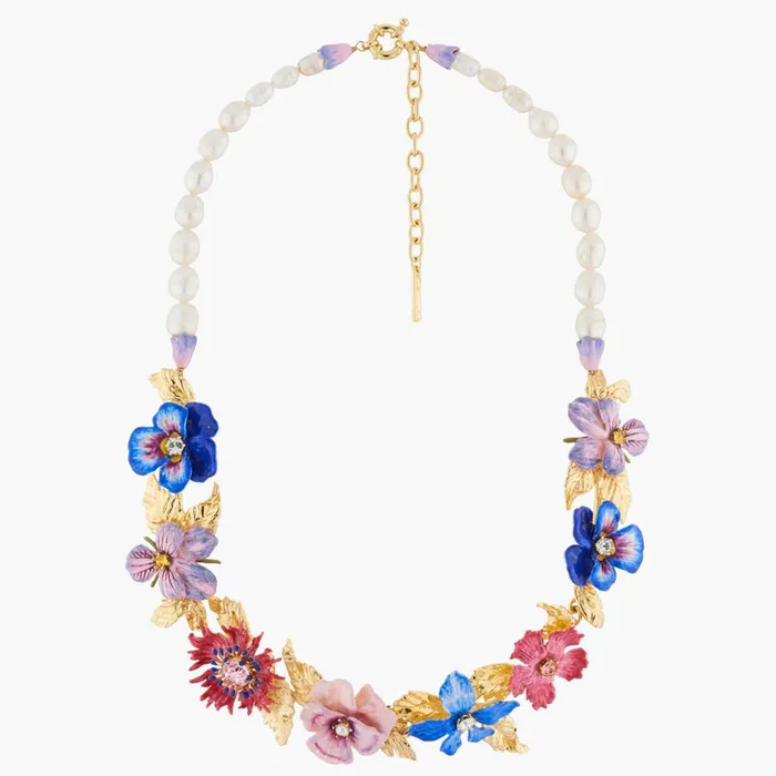 Les Nereides Necklaces Les Nereides A Thousand Pansies Abd Freshwater Baroque Pearl Collar Necklace Les Nereides Necklaces Les Nereides A Thousand Pansies Abd Freshwater Baroque Pearl Collar Necklace