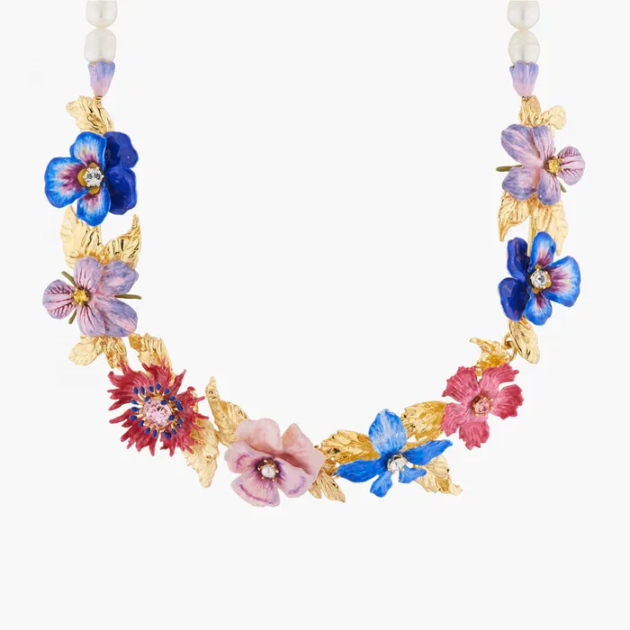 Les Nereides Necklaces Les Nereides A Thousand Pansies Abd Freshwater Baroque Pearl Collar Necklace Les Nereides Necklaces Les Nereides A Thousand Pansies Abd Freshwater Baroque Pearl Collar Necklace