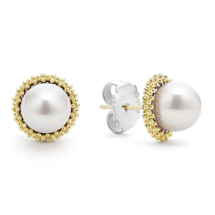 Luna 18K Gold Caviar Pearl Stud Earrings LAGOS Earrings Luna 18K Gold Caviar Pearl Stud Earrings LAGOS Earrings