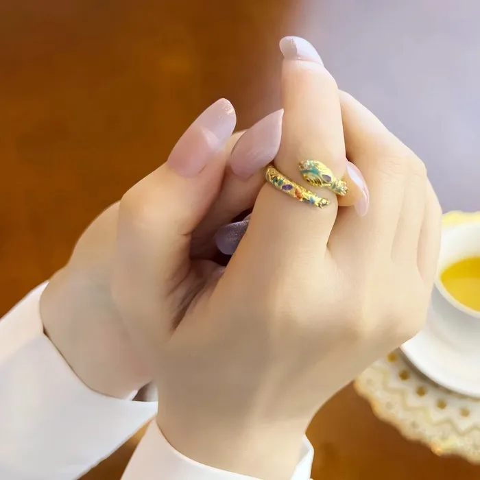 Magical Snake 925 Sterling Silver Ring wickedafstore Rings
