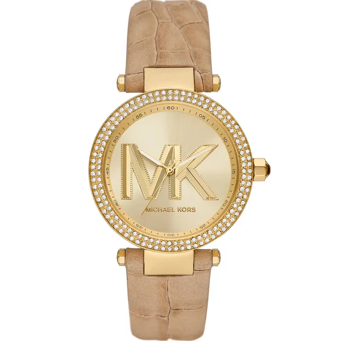 Michael Kors Watches Michael Kors Parker Ladies Gold Case Brown Leather Strap Watch Michael Kors Watches Michael Kors Parker Ladies Gold Case Brown Leather Strap Watch