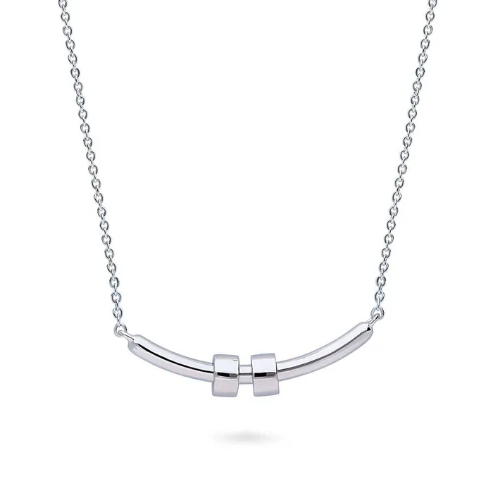 Necklaces Bar Necklace in Sterling Silver BERRICLE