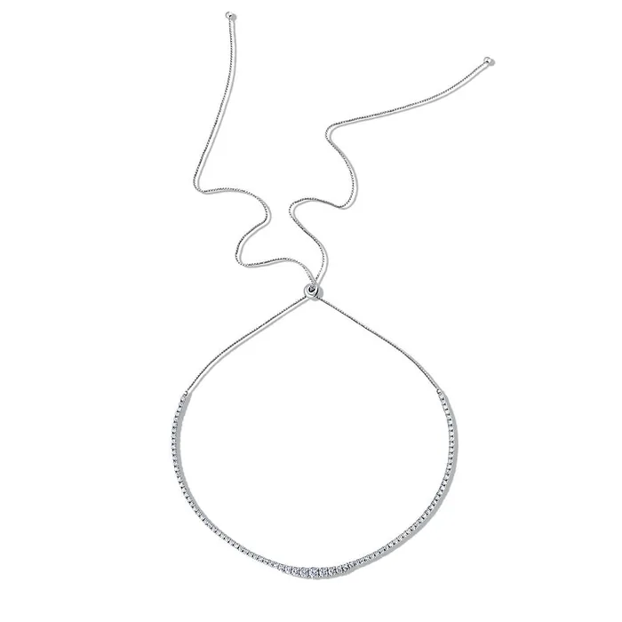 Necklaces BERRICLE Graduated CZ Tennis Necklace in Sterling Silver 9532