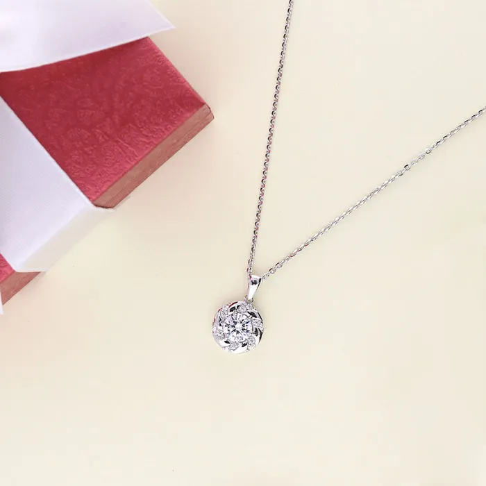 Necklaces BERRICLE Wreath Woven CZ Necklace in Sterling Silver