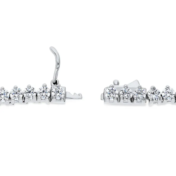 Necklaces Graduated CZ Necklace and Earrings in Sterling Silver BERRICLE