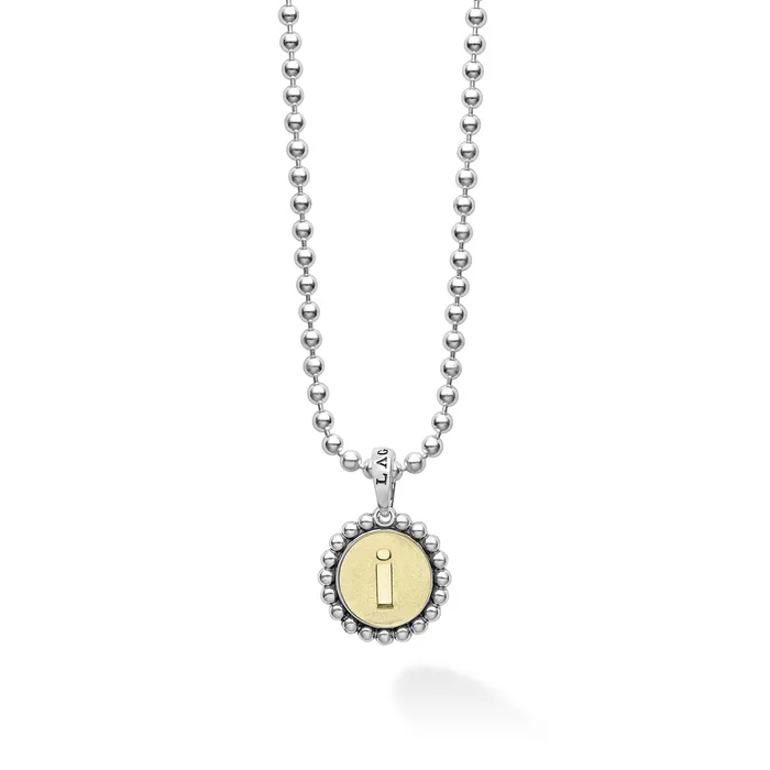 Necklaces LAGOS Signature Caviar I Initial Charm Necklace