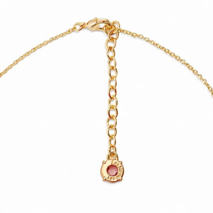 Necklaces Les Nereides Les Nereides Golden Brown Diamantine Round Pendant Necklace Necklaces Les Nereides Les Nereides Golden Brown Diamantine Round Pendant Necklace
