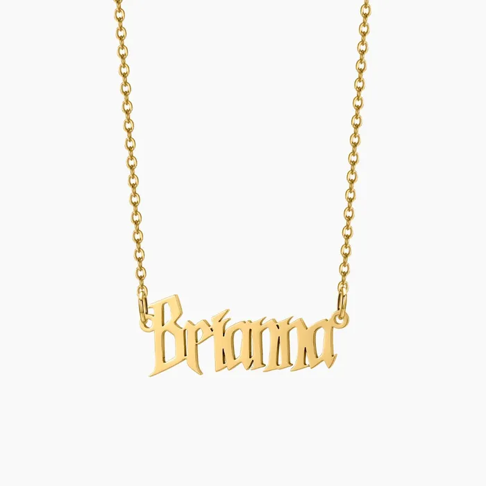 Necklaces Personalized Custom Spooky Name Necklace NovaLico