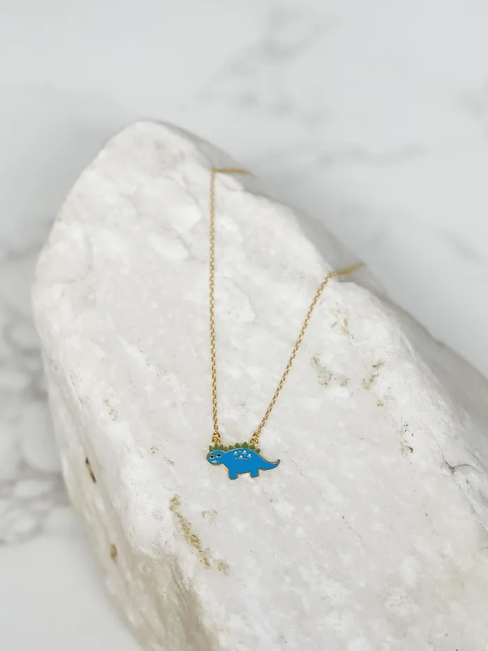 Necklaces Prep Obsessed SB Cute Dinosaur Pendant Necklace